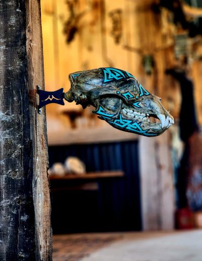 skull on hanger